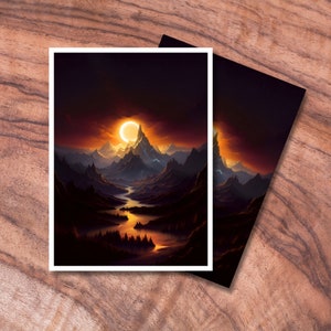 Housses MTG, pochettes pour cartes MTG sur le thème de la montagne, protection de pochette pour cartes TCG, cadeaux pour les joueurs
