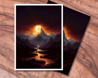 MTG Sleeves, Mountain Themed MTG Card Sleeve, TCG Card Sleeve Protector, Gifts for Gamers