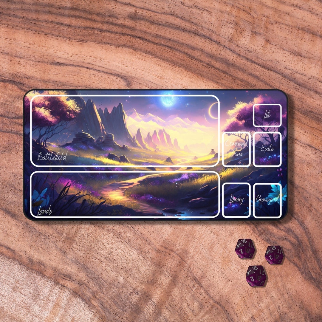 MTG Playmat With Zones, Card Playmat, MTG Play Mat Cute, MTG Accessories, Neoprene Gaming Mat
