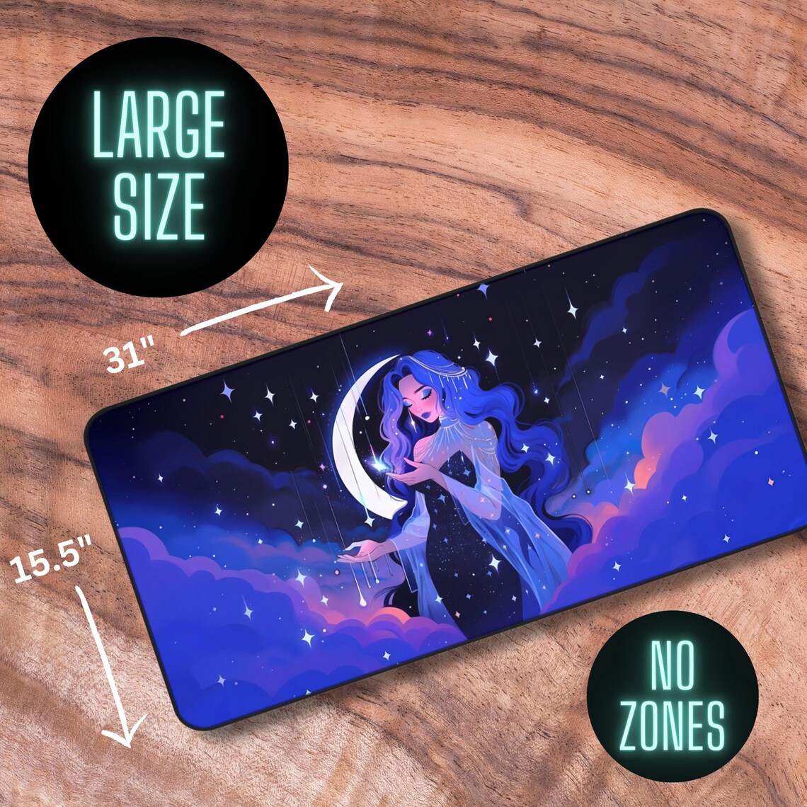 MTG Playmat, Moon Goddess Themed TCG Playmat Available With or Without ...