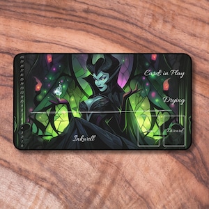 Lorcana-speelmat met zones, TCG-speelmat malafide thema, onofficiële Lorcana-speelmat, cadeaus voor gamers