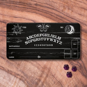 Tapis de jeu MTG avec zones, tapis de jeu JCC sur le thème Spirit Board, tapis de jeu MTG non officiel, accessoires de jeux de cartes à collectionner, tapis de jeu parlant de cartes