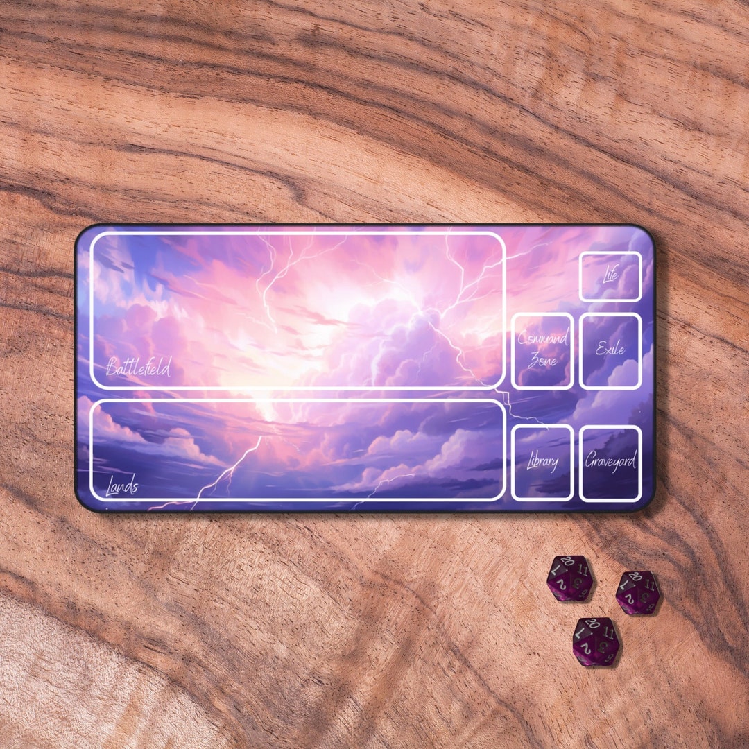 MTG Playmat Purple, MTG Playmat Cute, Trading Card Game Play Mat, Card