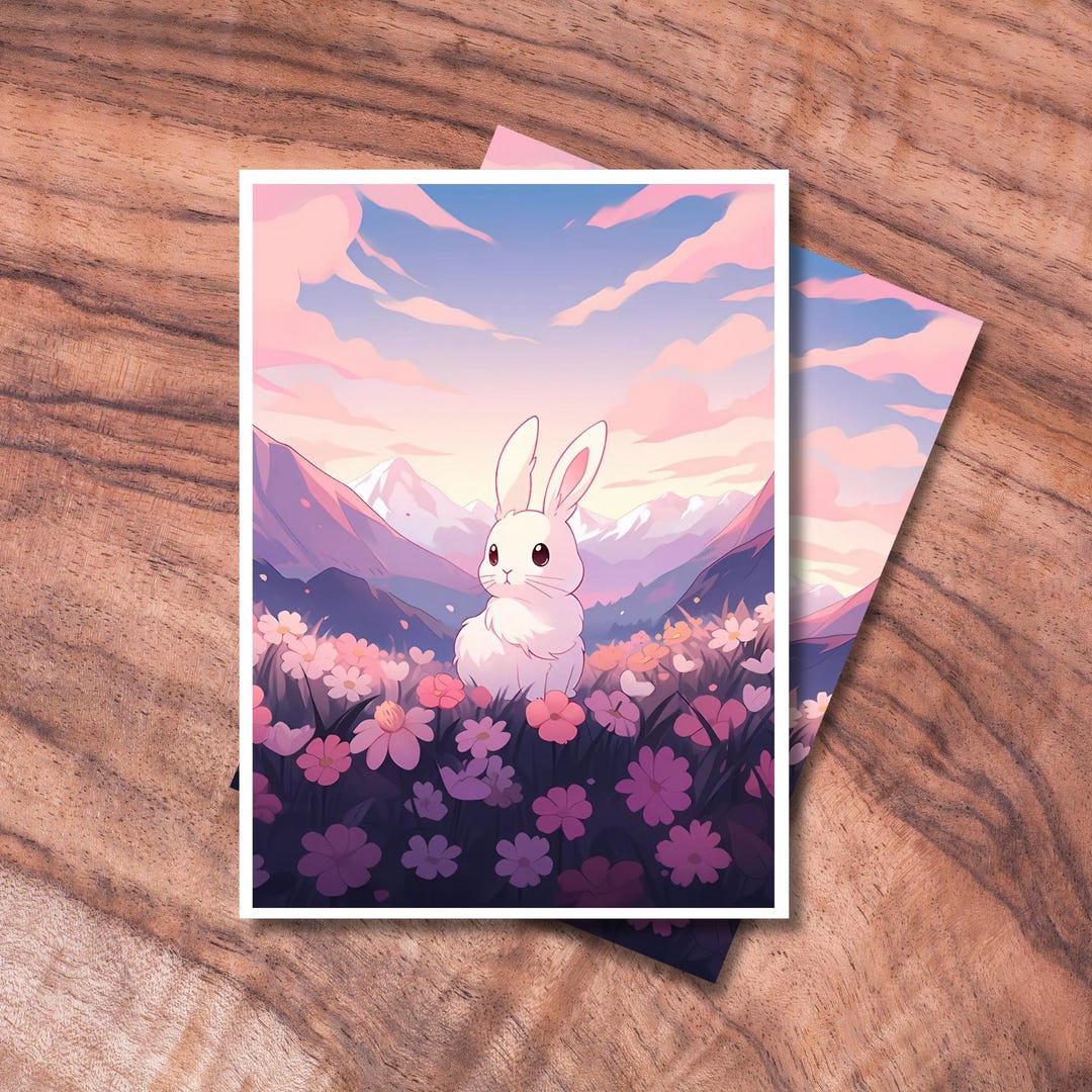 bunny kingdom card sleeves Holographic Bunny Sleeves, 57 x 88mm main image 0