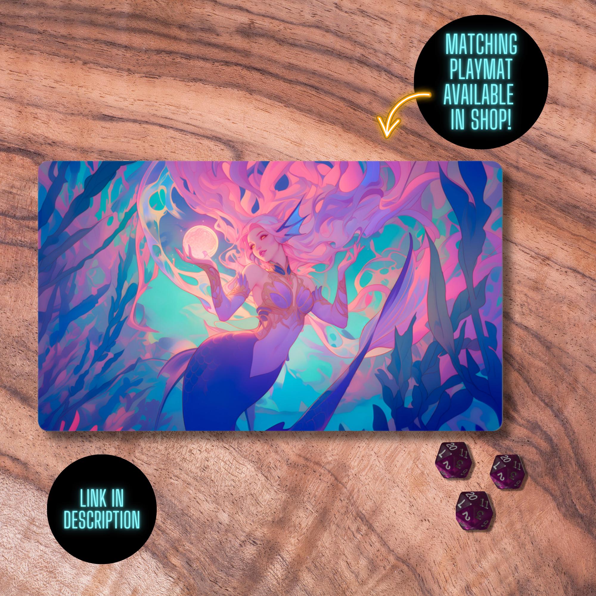merfolk card sleeves Pretty Merfolk Themed MTG Card Sleeves, Pastel Mermaid TCG Card Protectors