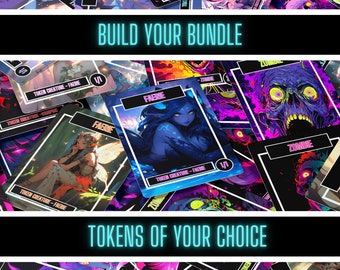 MTG Token Card Bundle, Foil or Regular Cards, Unofficial Tokens for MTG Play, Gifts for Gamers