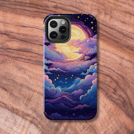 Celestial Galaxy Tough Phone Case for iPhone or Samsung, Hard Shell for Cell Phone, Tech Gifts for Her, Nigh Sky Phone Protector