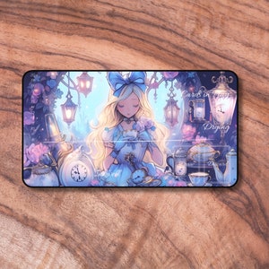 Tapete de jogo Lorcana, tapete de jogo TCG temático de Alice no País das Maravilhas, tapete de jogo Lorcana não oficial, presentes de Natal para jogadores