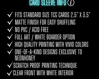 card sleeves size chart Sleeves - Size guide