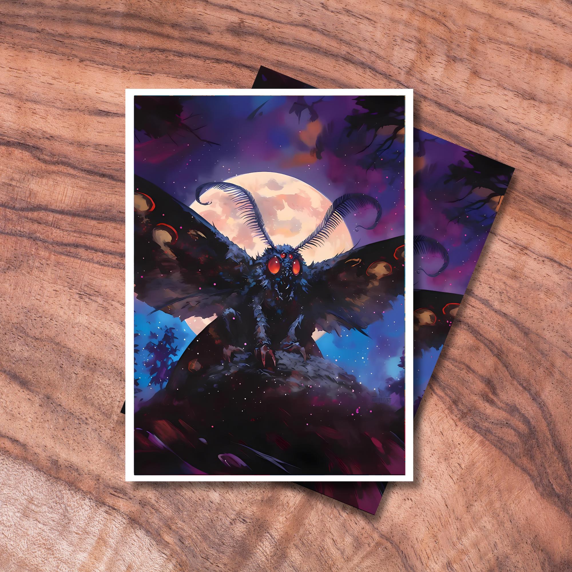 mothman card sleeves MTG Sleeves, TCG Card Sleeve Protector, 80's Horror Moth Themed Themed Card  Sleeve, Trading Card Sleeves, Gifts for Gamers