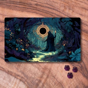 MTG-speelmat, TCG-speelmat Black Hole, Forest Druid Card Game Playmat, kaartspeelmat, MTG-accessoires, cadeaus voor gamers