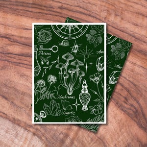 MTG Sleeves 100, Protège-cartes TCG, Protège-cartes sur le thème des sorcières, Protège-cartes verts, Cadeaux pour gamers