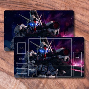 Playmat Compatible with Gundam TCG, Unofficial Gundam Playmat, Mecha Robot Themed TCG Playmat, Gifts for Gamers, TCG Accessories
