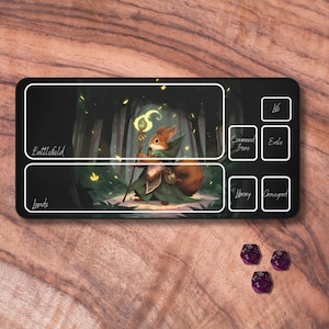 Écureuil de tapis de jeu MTG, tapis de jeu MTG avec zones ou sans zones, tapis de jeu TCG sur le thème de la forêt, cadeaux Gamer Girl