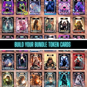 Pacote de cartas de fichas compatível com MTG, fichas não oficiais para jogar MTG, presentes para jogadores, fichas holográficas regulares ou foil