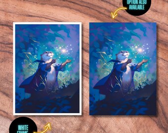 otter card sleeves Mtg Sleeves, Matte or Foil Art Sleeves, Gift for Gamer, Standard Size MTG Card Sleeves: Cheerful Otter