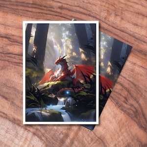 MTG Sleeves Dragon, Protections de pochettes pour cartes TCG, Pochettes pour cartes sur le thème du dragon, Cadeaux pour les joueurs, Accessoires MTG
