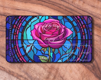 Lorcana Playmat with Zones, Beauty and the Beast themed TCG Playmat for Lorcana, Unofficial Lorcana Playmat, Gifts for Gamers