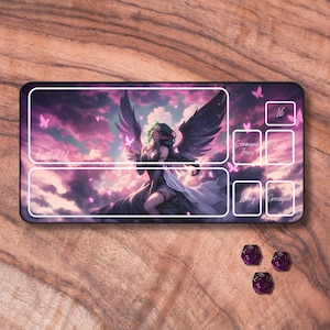 MTG Playmat Angel, Dark Angel Themed TCG Playmat, Unofficial MTG Playmat, Trading Card Game Accessories, Gifts for Gamers