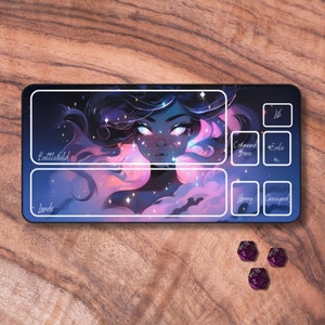 Tapis de jeu MTG avec zones, tapis de jeu JCC sur le thème de l'esprit, tapis de jeu MTG non officiel, accessoires de jeux de cartes à collectionner