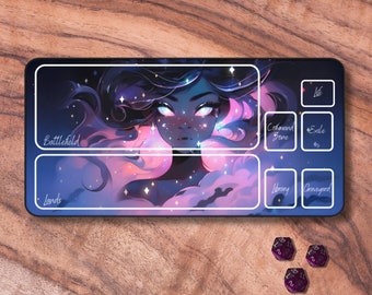 MTG Playmat with Zones, Spirit Themed TCG Playmat, Unofficial MTG Playmat, Trading Card Game Accessories