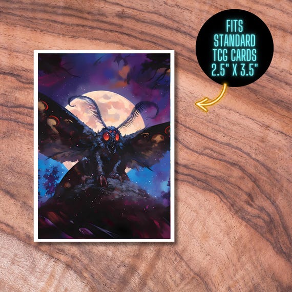 horror card sleeves MTG Sleeves, TCG Card Sleeve Protector, 80's Horror Moth Themed Themed Card  Sleeve, Trading Card Sleeves, Gifts for Gamers