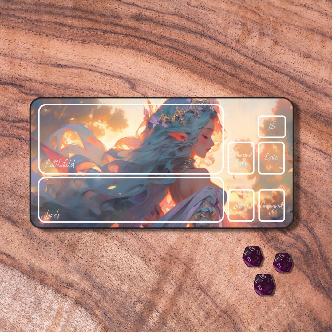 MTG Playmat Cute MTG Playmat Anime Elven Princess MTG Etsy