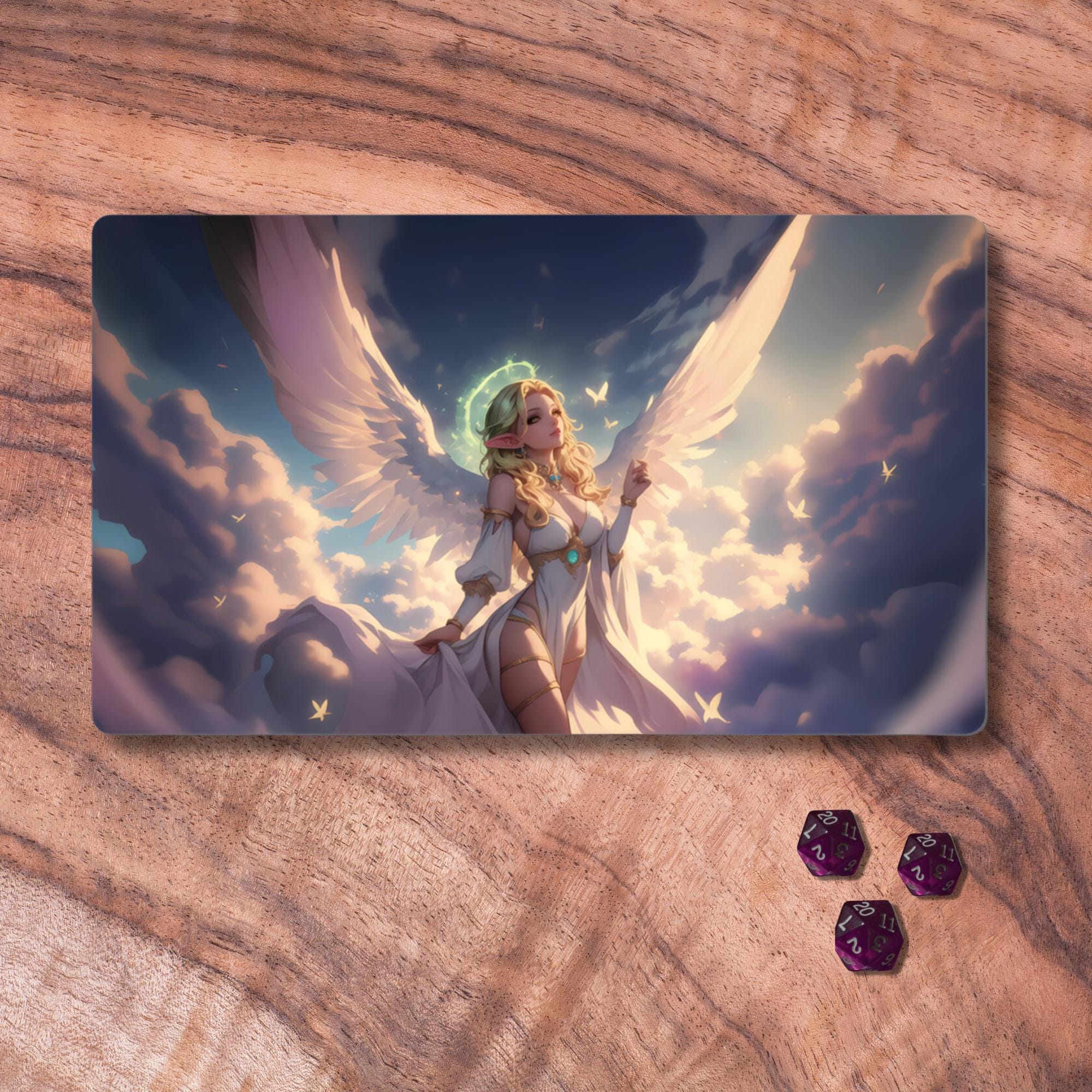 MTG Playmat Angel, Angelic Anime Themed TCG Playmat, Unofficial