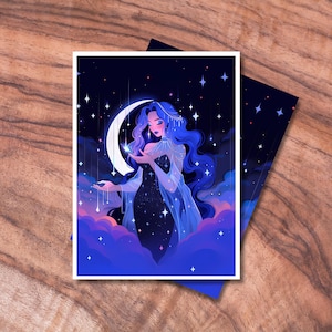 Etuis MTG, Protège-cartes TCG pastel, Etuis carte sur le thème Déesse de la lune, Cadeaux pour gamers, Accessoires MTG