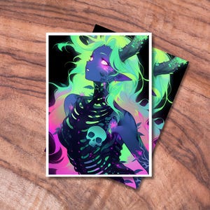 Pochettes MTG 100, protections de pochettes pour cartes TCG, pochettes pour cartes sur le thème anime nécromancien, cadeaux pour gamers, accessoires MTG