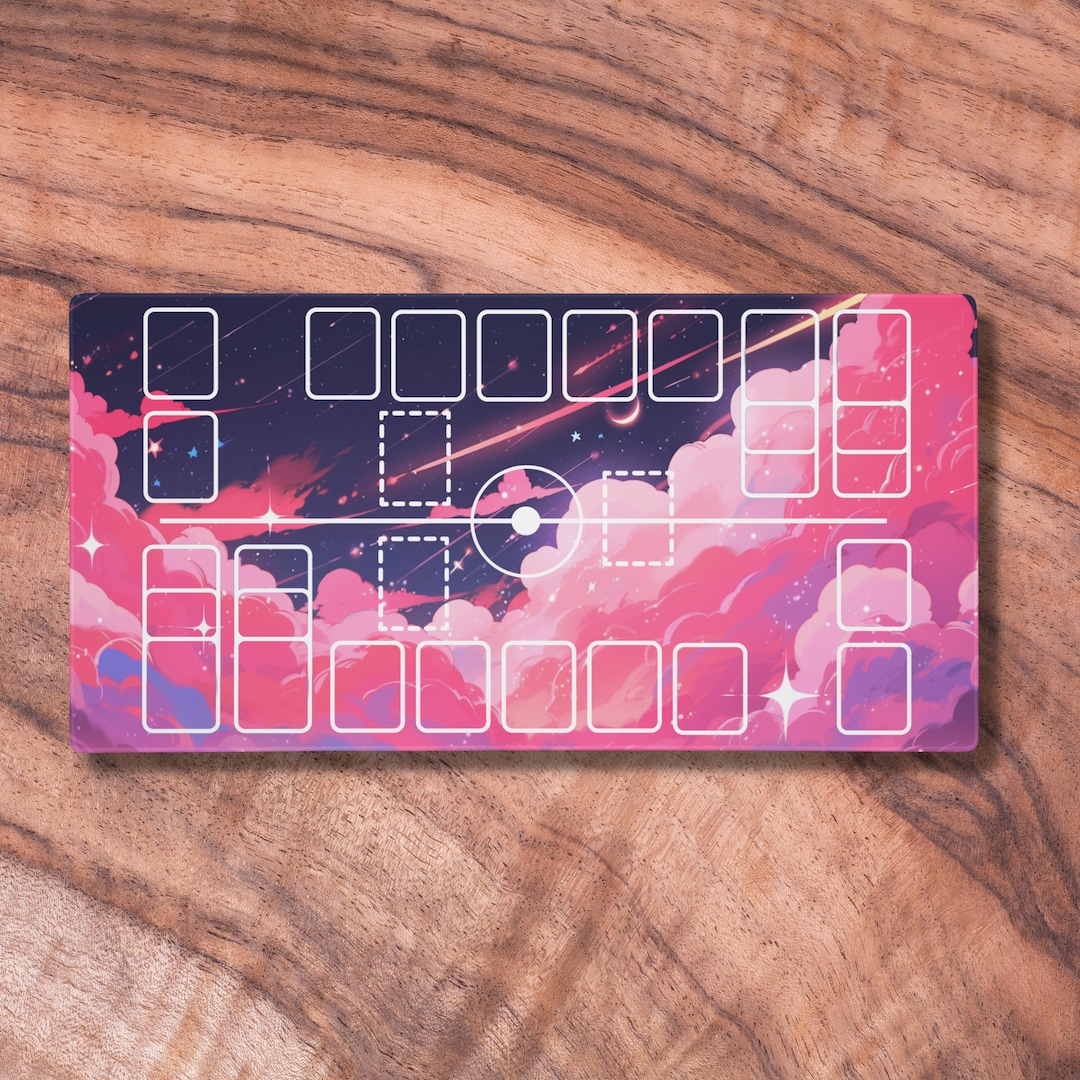 Two Player Playmat for Pokemon TCG With Zones, Pokemon Battle Mat, Unofficial Pokemon Playmat