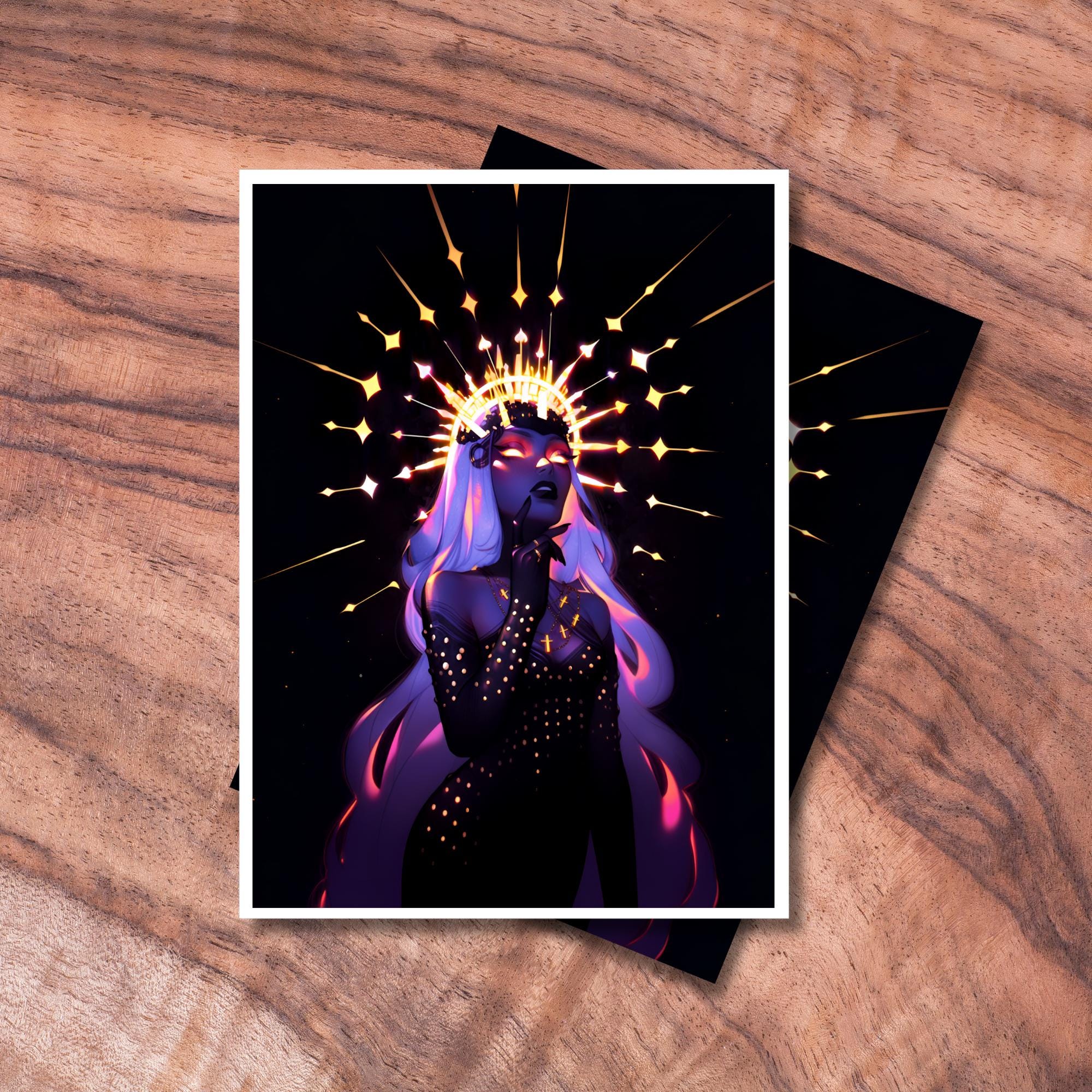 Neon Queen Monarch Card Sleeves, TCG Anime Art Protector - Etsy