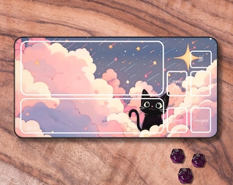 MTG Playmat Cute, Cat TCG Playmat, Pastel Card Playmat, Unofficial MTG Playmat, Gamer Girl Gifts