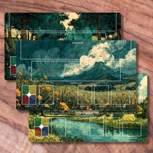 Playmat Compatible with Earthborne Rangers Game, Unofficial Earthborne Rangers Mat Bundle, Board Game Upgrade, Gifts for Board Game Lovers