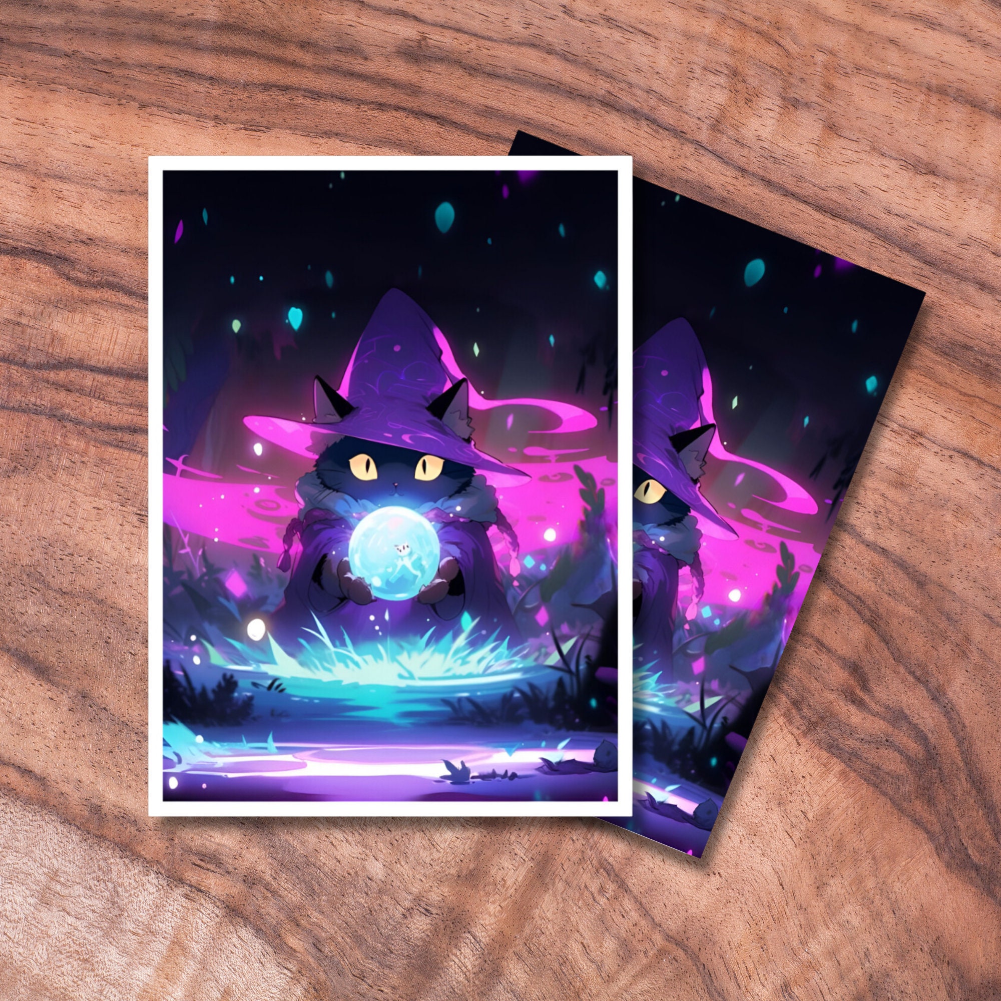 cat card sleeves mtg KMC 100 Standard MTG Card Sleeves x10 Packs Perfect Fit Standard Size –  Blueberry Cat main image 0