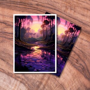 Étuis pour cartes MTG, Protèges de pochettes pour cartes TCG, Étuis pour cartes sur le thème des terres marécageuses, Cadeaux pour les joueurs, Accessoires MTG