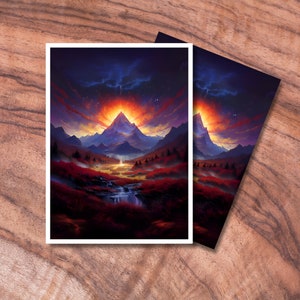 Housses MTG, pochettes pour cartes MTG sur le thème de la montagne, protection de pochette pour cartes TCG, cadeaux pour les joueurs
