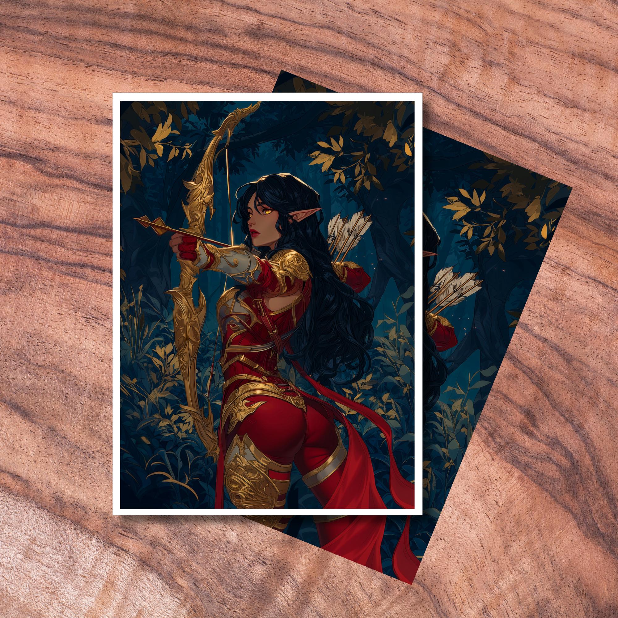 mtg elf card sleeves Forest then hand Mtg Sleeves Matte, Stained Glass