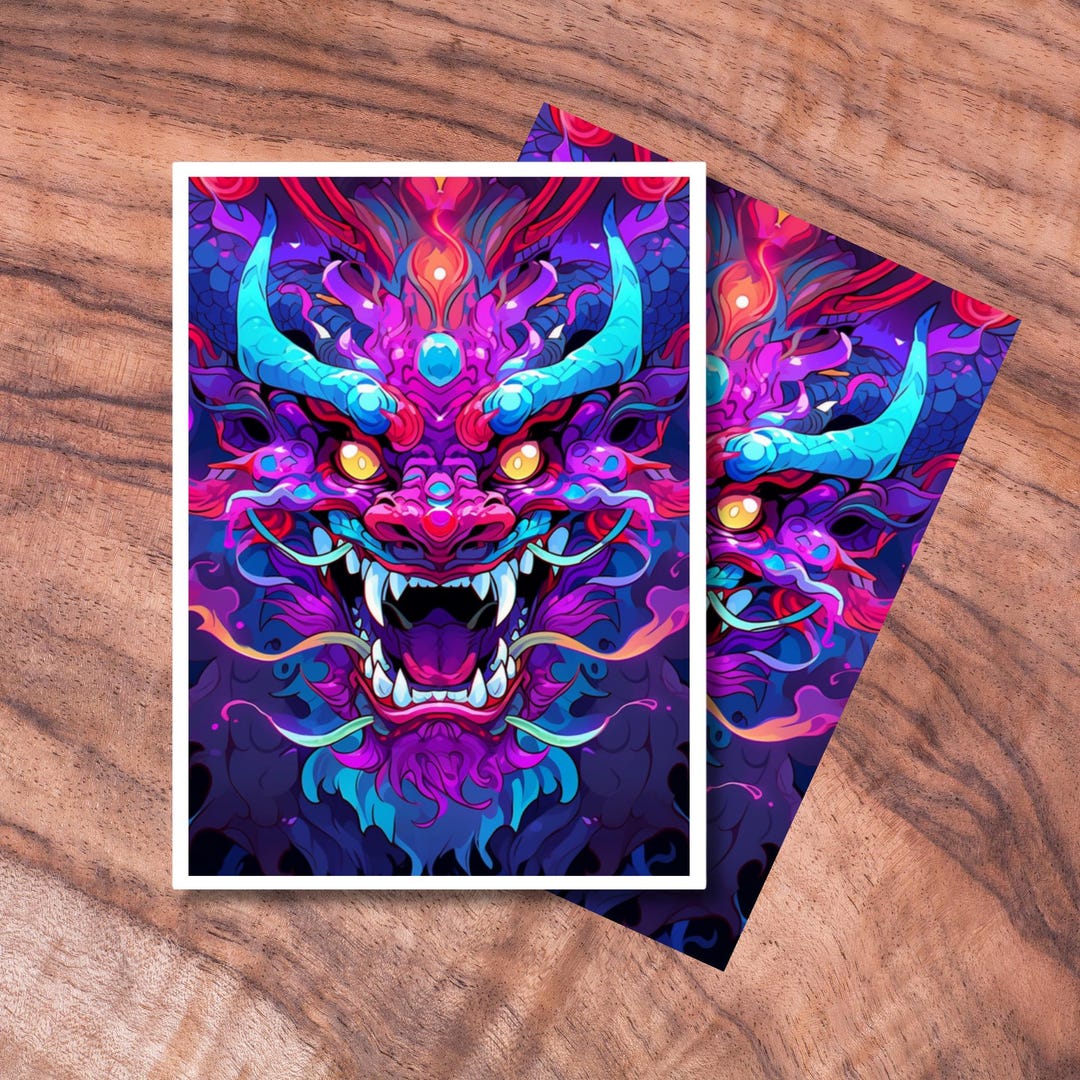 Neon Dragon MTG Card Sleeves, Matte Finish, TCG Card Protector - Etsy Neon Dragon MTG Card Sleeves, Matte Finish, TCG Card Protector - Etsy