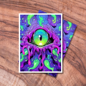 Pochettes MTG, protège-cartes TCG, pochette pour cartes sur le thème des monstres d'horreur des années 80, pochettes pour cartes à collectionner, cadeaux pour les joueurs