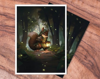 MTG Sleeves, TCG Card Sleeve Protectors, Squirrel Themed Card Sleeve, Gifts for Gamers, MTG Accessories