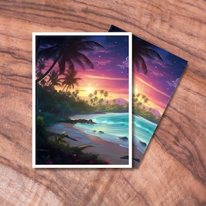 Protège-cartes MTG, Protège-cartes TCG, Protège-cartes sur le thème de l'île, Protège-cartes à collectionner, Cadeaux pour gamers, Protège-cartes MTG
