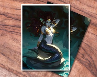 Classic Mermaid Skeleton: Card Sleeves - Etsy