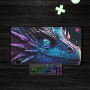 Tappetino da scrivania Fantasy, Tappetino per mouse da gioco, Tappetino per mouse grande, Tappetino per mouse XL, Tappetino per mouse da gioco, Tappetino per mouse fantasy, Regalo nerd per lui, Tappetino da gioco con carte