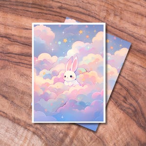 MTG Sleeves 100, Protège-manchons pour cartes TCG, Protège-cartes sur le thème d'un lapin mignon, Protège-cartes pastel, Cadeaux pour gamers