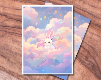 MTG Sleeves 100, TCG Card Sleeve Protector, Cute Bunny Themed Card Sleeve, Pastel Trading Card Sleeves, Gifts for Gamers