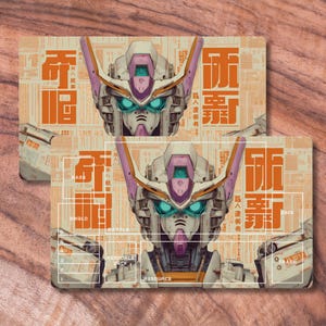 TCG Playmat compatible with Gundam Card Game, Unofficial Gundam Playmat, Newspaper Mecha Themed TCG Playmat, TCG Accessories