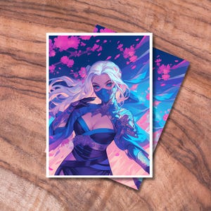 MTG Sleeves Anime, MTG Sleeves 100, Protecteur de pochette pour cartes TCG, pochette pour cartes sur le thème des samouraïs, pochettes pour cartes à collectionner,