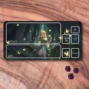 MTG-speelmat elf, MTG-speelmat met zones, TCG-speelmat boselfthema, cadeaus gamermeisje