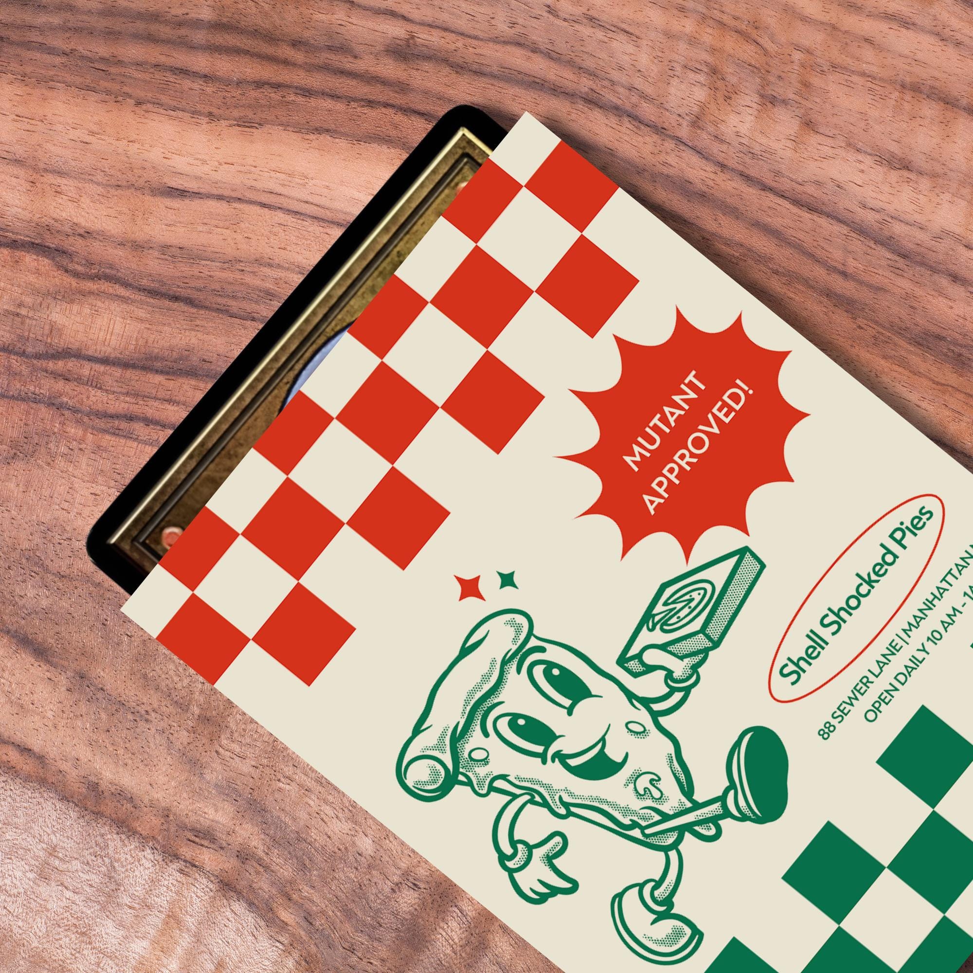 MTG Sleeves, Turtle Pizzeria Themed TCG Card Sleeves, Trading Card
